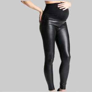 PREGGO Rockstar maternity faux leather  leggings